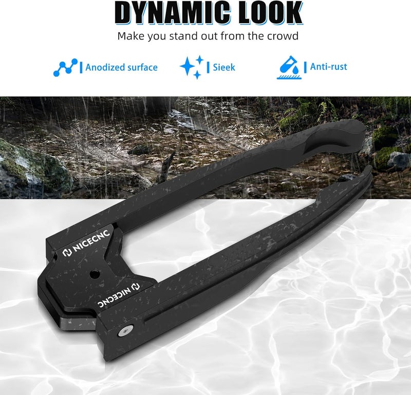 NICECNC Black Chain Protector Slider Guide Swingarm Auminum Compatible with Yamaha Raptor 7002006 2007 2008 2013-2026, RAPTOR 700 50TH ANNIVERSARY 2006, RAPTOR 700R CALIF 2024,See Fitments - Image 3